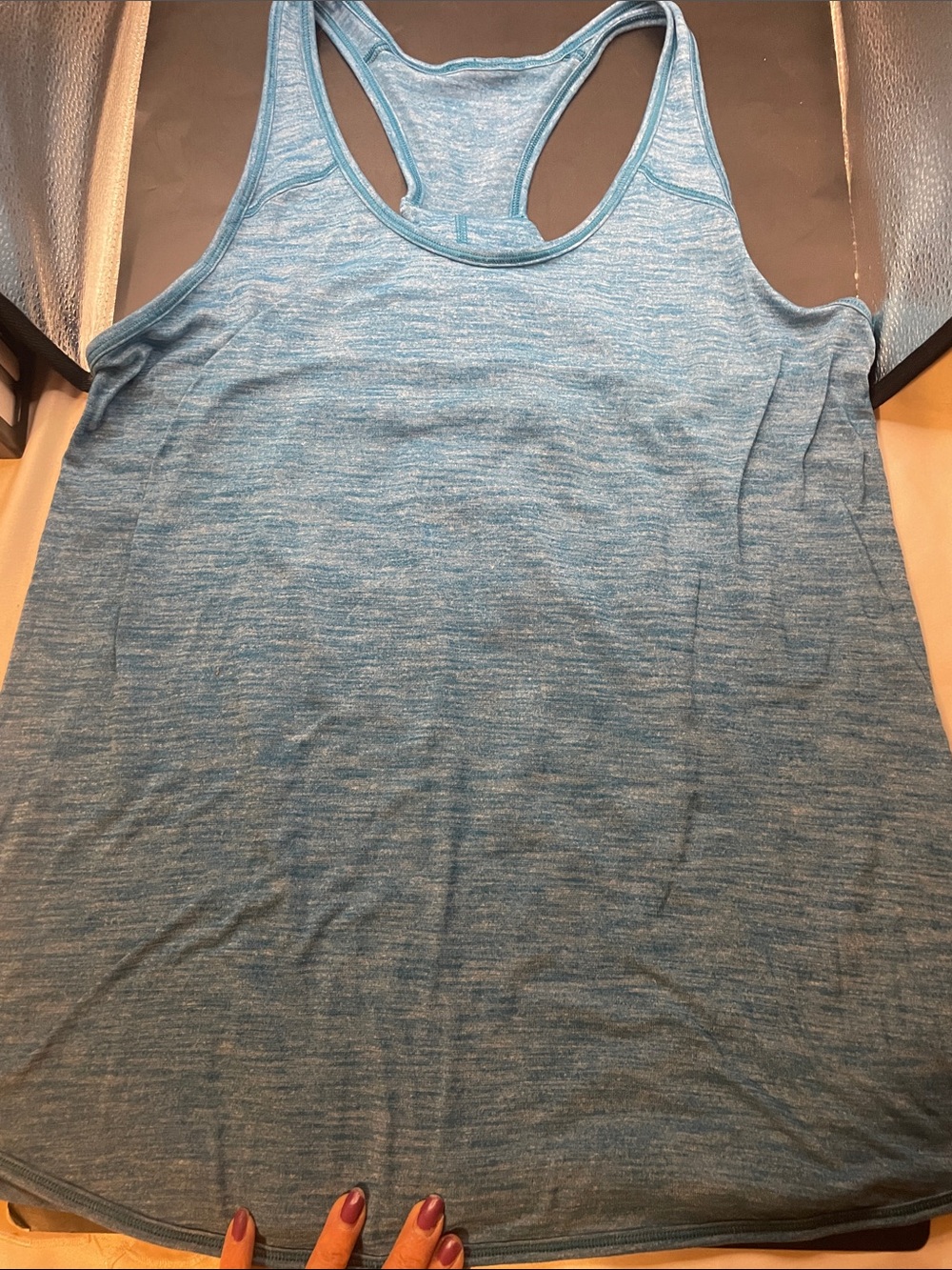 lululemon athletica Blue Heather Racerback Tank